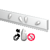 BLANK MAGNETIC RAIL INFO 200 CM (INCLUTED FIXING MATERIAL, AND RAIL PACKAGE)