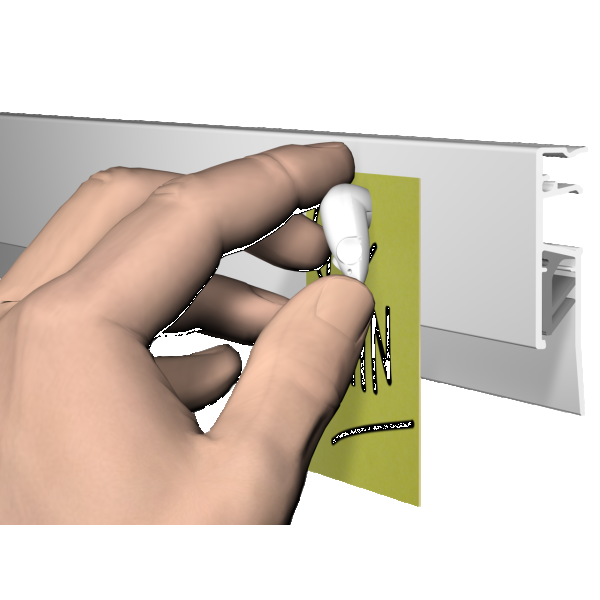 INFO RAIL MAGNÉTIQUES BLANC 200 CM ((INCLUT MATÉRIEL DE FIXATION, ET EMBOUTS DE RAIL)