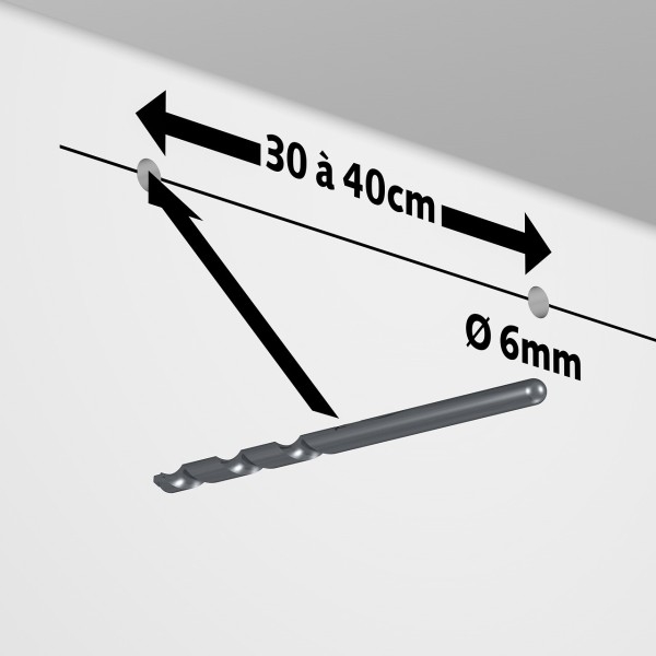 Cimaise contour rail + Clips (Options) ( A coller ou a visse )