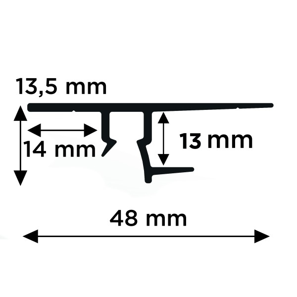 CIMAISE SHADOWLINE DRYWALL (FIXATION PLÂTRE) BLANC 13 MM 200 CM