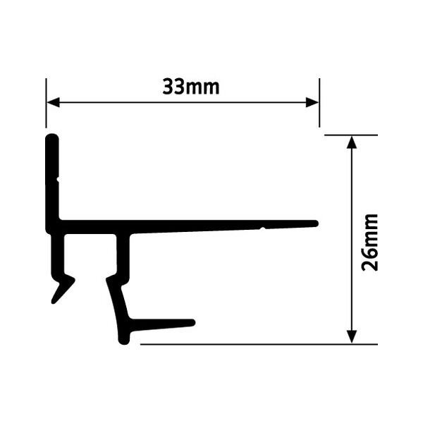 CIMAISE SHADOWLINE MASONRY (FIXATION MUR) BLANC 200 CM