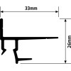 CIMAISE SHADOWLINE MASONRY (FIXATION MUR) BLANC 200 CM