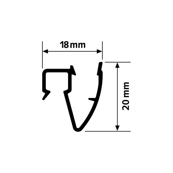 Cimaise Up Rail plafond 40 Kg 200 cm