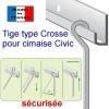 Tige 4 x 4 mm type cross - fixation cimaise pour tableau civic industrie Civic Industrie 2 - Cimaise Tableau 