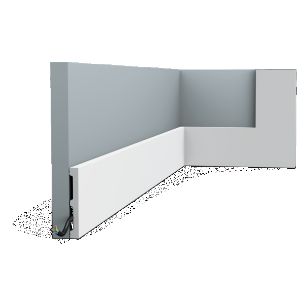 SX163-RAL9003 ORAC Plinthe RAL9003 Duropolymer L200 x H10,1 x L1,3 cm