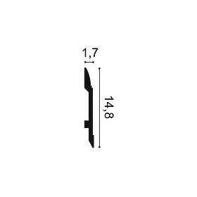 SX104F ORAC Flex Plinth Flex L200 x H14.8 x L1,7 cm ORAC DECOR 2 - Cimaise Tableau