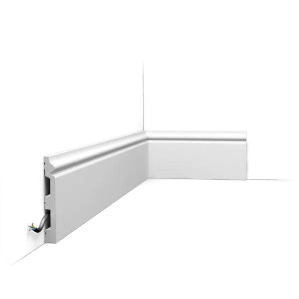 SX118-RAL9003 Plinth Duropolymer L200 x H13.8 x L1,8 cm ORAC DECOR 1 - Cimaise Tableau
