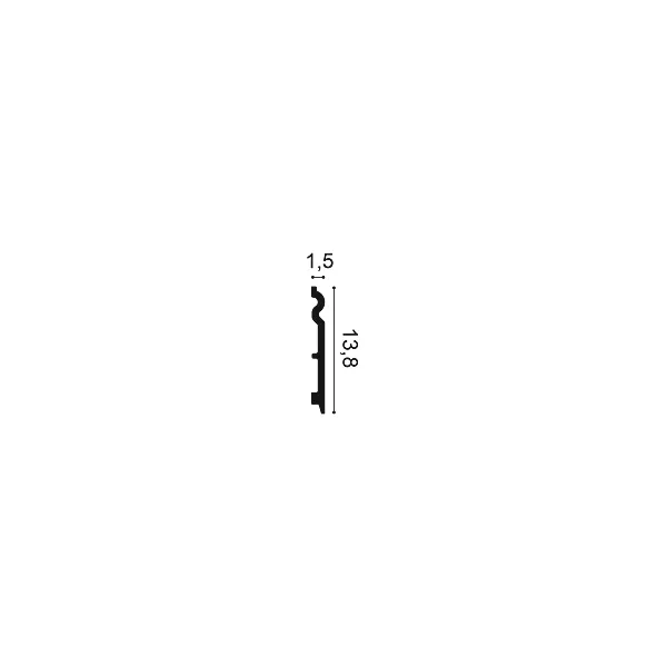 SX138 ORAC Plinthe Duropolymer L200 x H13,8 x L1,5 cm ORAC DECOR 2 - Cimaise Tableau 