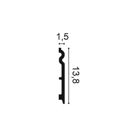 SX138F ORAC Flexibler Sockel Flex L200 x H13.8 x L1,5 cm ORAC DECOR 2 - Cimaise Tableau