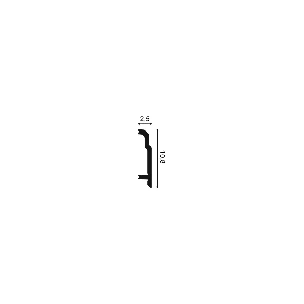 SX155 ORAC Plinthe Duropolymer L200 x H10,8 x L2,5 cm ORAC DECOR 2 - Cimaise Tableau 
