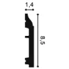 SX172F ORAC Plinthe flexible Flex L200 x H8,5 x L1,4 cm ORAC DECOR 2 - Cimaise Tableau