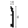 SX173F ORAC Plinthe flexible Flex L200 x H10 x L1,6 cm ORAC DECOR 2 - Cimaise Tableau