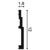 SX180F ORAC Plinthe flexible Flex L200 x H12 x L1,6 cm ORAC DECOR 2 - Cimaise Tableau 