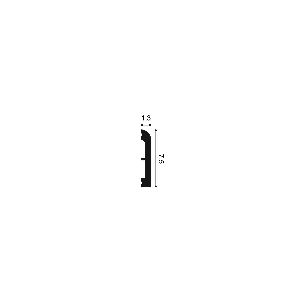 SX183F ORAC Plinthe Flexible Flex L200 x H7,5 x L1,3 cm ORAC DECOR 2 - Cimaise Tableau 