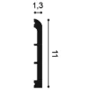 SX184F ORAC Plinthe Flexible Flex L200 x H11 x L1,3 cm ORAC DECOR 2 - Cimaise Tableau