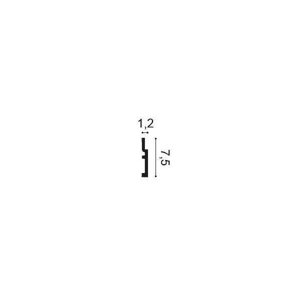 SX187 ORAC Duropolymer Plinth L200 x H7,5 x L1,2 cm ORAC DECOR 2 - Cimaise Tableau 
