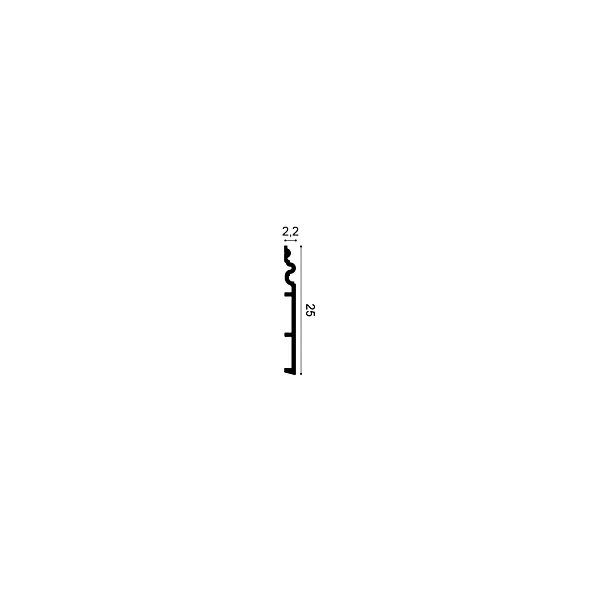 SX193 ORAC Plinthe Duropolymer L200 x H25 x L2,2 cm ORAC DECOR 2 - Cimaise Tableau 