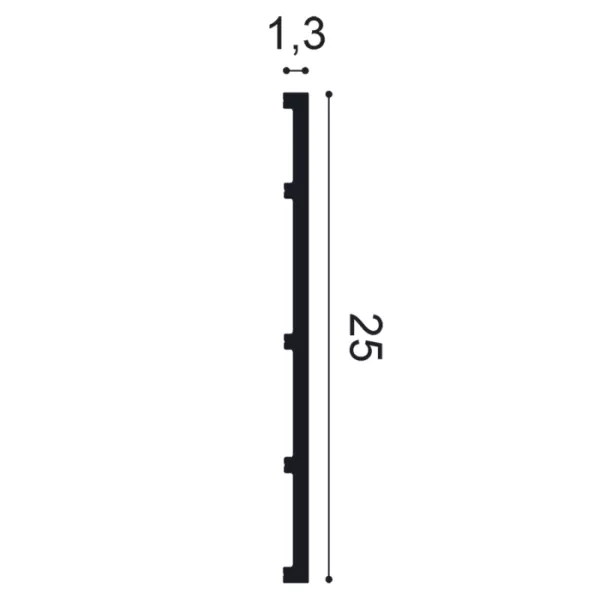 SX207 ORAC Plinthe Duropolymer L200 x H25 x L1,3 cm ORAC DECOR 2 - Cimaise Tableau 