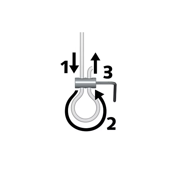Loop Maker : creation de boucle avec le cable perlon ARTI TEQ 2 - Cimaise Tableau 