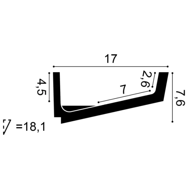 C352 ORAC Indirect lighting Purotouch L200 x H7.6 x L17.1 cm ORAC DECOR 3 - Cimaise Tableau 
