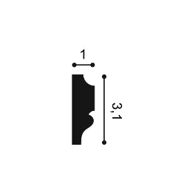 PX116 ORAC Duropolymer L200 x H3,1 x L1 cm ORAC DECOR 3 - Cimaise Tableau