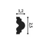 PX103A ORAC Corner for PX103 Duropolymer L19 x H1,2 x L3,5 cm ORAC DECOR 3 - Cimaise Tableau