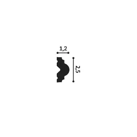 PX103 ORAC Cimaise Duropolymer L200 x H2,5 x L1,2 cm ORAC DECOR 3 - Cimaise Tableau