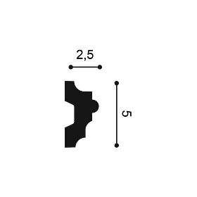 P9040 ORAC Durofoam Picture Rail L200 x H5 x W2.5 cm ORAC DECOR 3 - Cimaise Tableau