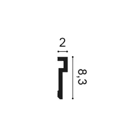 PX198 ORAC Duropolymer L200 x H8.3 x L2 cm ORAC DECOR 3 - Cimaise Tableau