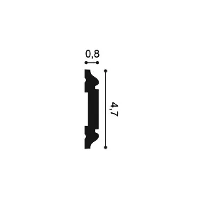PX144 ORAC Cimaise Duropolymer L200 x H4,7 x L0,8 cm ORAC DECOR 3 - Cimaise Tableau