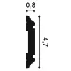 PX144 ORAC Cimaise Duropolymer L200 x H4,7 x L0,8 cm ORAC DECOR 3 - Cimaise Tableau 