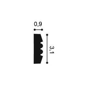 P5021F ORAC Durofoam flexible cone L200 x H3,1 x L0,9 cm ORAC DECOR 3 - Cimaise Tableau