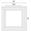 W121 ORAC 3D wall panel Purotouch L50 x H50 x L3.2 cm 