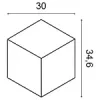 W105 ORAC 3D Wandplatte Purotouch L30 x H34,6 x L3 cm 