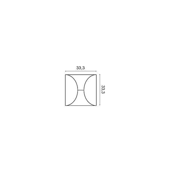 W107 ORAC 3D wall panel Purotouch L33.3 x H33.3 x L2,9 cm 