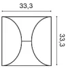 W107 ORAC 3D wall panel Purotouch L33.3 x H33.3 x L2,9 cm 