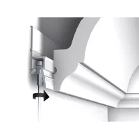 Deco rail 200 cm primary white - rail fixing for artiteq painting ARTI TEQ 3 - Cimaise Tableau