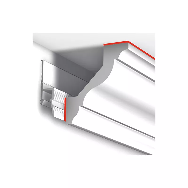 Cimaise Deco rail 200 cm Blanc primaire - fixation cimaise pour tableau artiteq ARTI TEQ 5 - Cimaise Tableau 