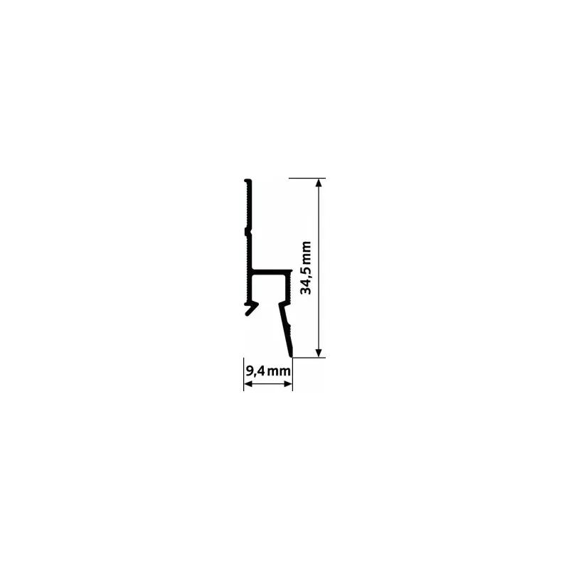 Deco rail 200 cm primary white - rail fixing for artiteq painting ARTI TEQ 7 - Cimaise Tableau 