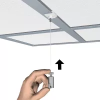 ATTACHE FAUX PLAFOND BLANC PLASTIQUE ARTITEQ ARTI TEQ 8 - Cimaise Tableau