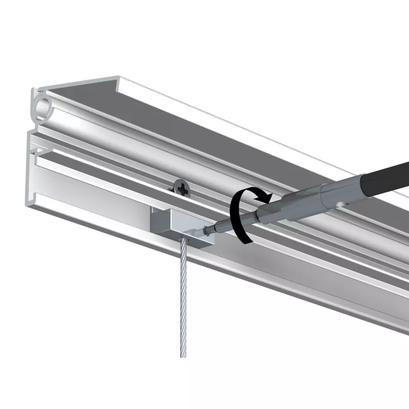 Pack Slider câble acier inoxydable 1,8 mm pour cimaise Double Paroi - Track&slide TRACK & SLIDE 5 - Cimaise Tableau 
