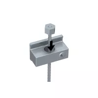 Pack Slider câble acier inoxydable 1,8 mm Noir pour cimaise Double Paroi - Track&Slide TRACK & SLIDE 3 - Cimaise Tableau