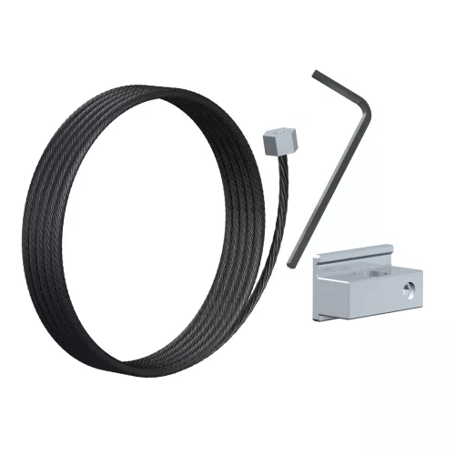 Pack Slider câble acier inoxydable 1,8 mm Noir pour cimaise Double Paroi - Track&Slide TRACK & SLIDE 1 - Cimaise Tableau