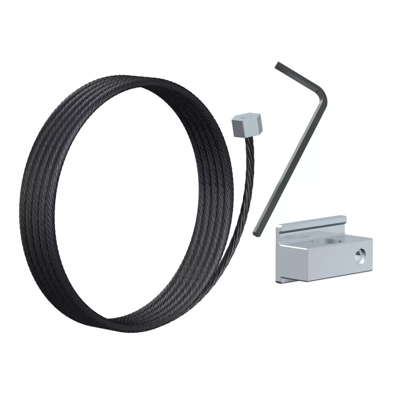 Pack Slider câble acier inoxydable 1,8 mm Noir pour cimaise Double Paroi - Track&Slide TRACK & SLIDE 1 - Cimaise Tableau
