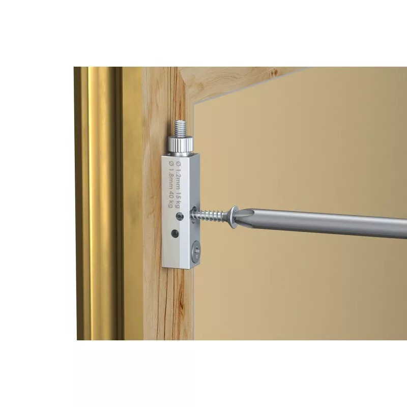 Attache Auto Grip à visser 1,2 et 1,8 mm / 40 kg - Track&Slide TRACK & SLIDE 3 - Cimaise Tableau 