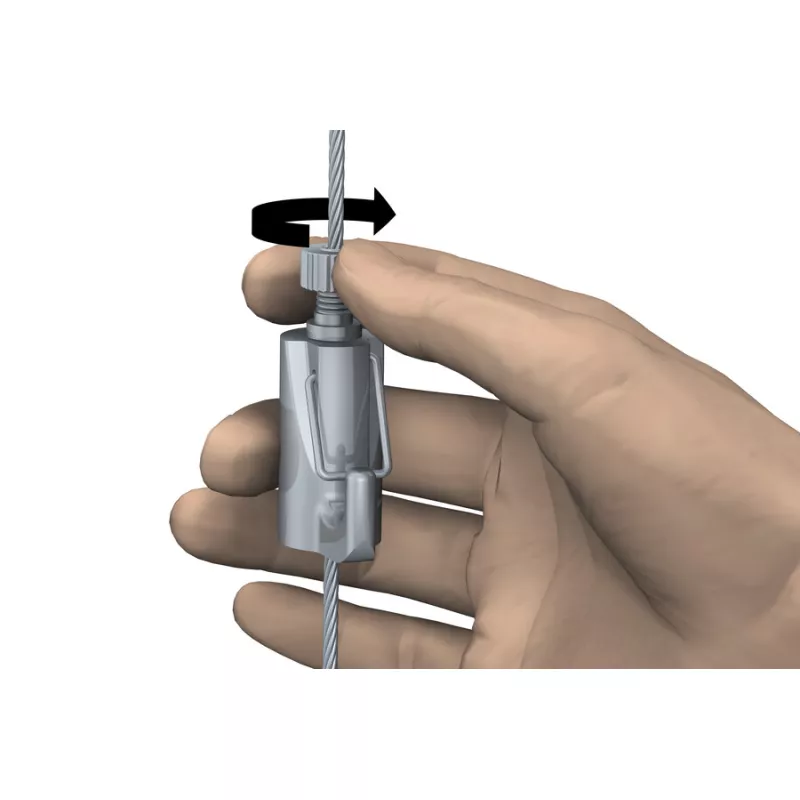 Crochet Auto Grip Lock 1,2 et 1,8 mm / 40 kg - Track&Slide TRACK & SLIDE 8 - Cimaise Tableau 