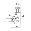 Crochet autobloquant 15 kg avec systeme securite