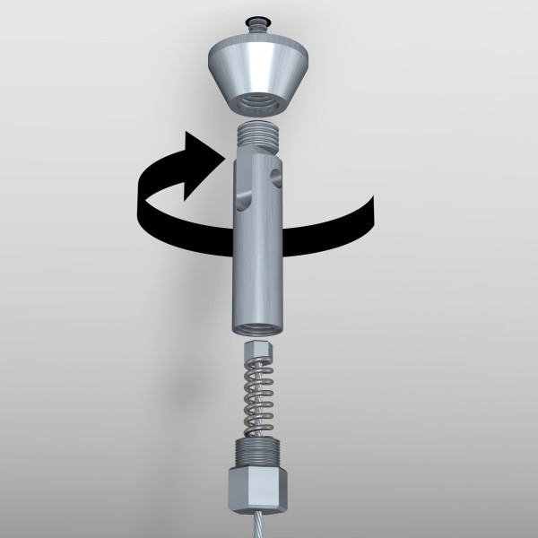 KIT CÂBLE EN ACIER 2 MM 400 CM FIXE E-CLIP ARTI TEQ 5 - Cimaise Tableau 