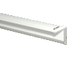 INFO RAIL + BLANC 200 CM (INCLUT MATÉRIEL DE FIXATION, EMBOUTS DE RAIL ET 4X MOUSE MAGNETS BLANC)