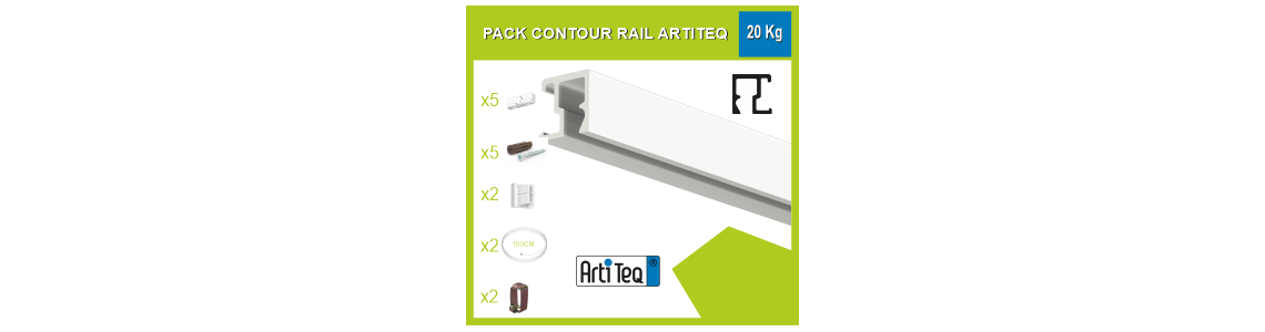 kIT cimaise Contour rail Artiteq 20 Kg